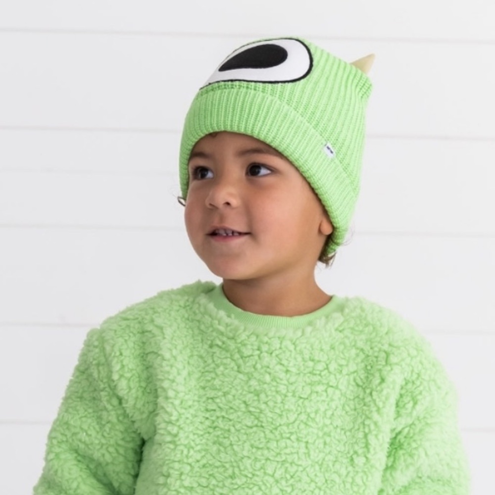 New Little Sleepies Disney Monsters Inc. Mike Wazowski Bamboo Knit Beanie